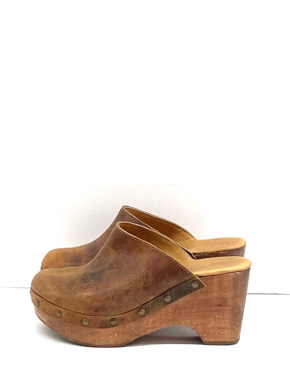 Five Worlds rugged Leather Clog Mules